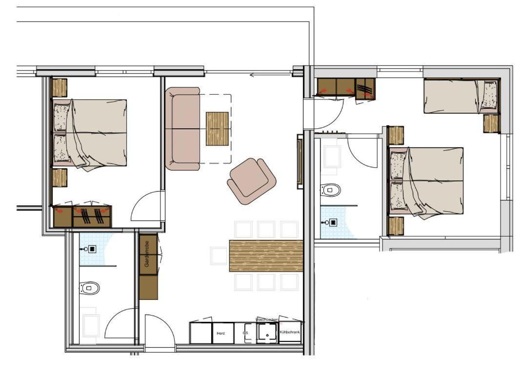 Appartement Pension Strolz Бихлбах Екстериор снимка